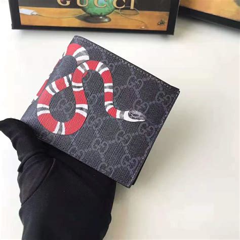 gucci web supreme wallet|Gucci kingsnake men's wallet.